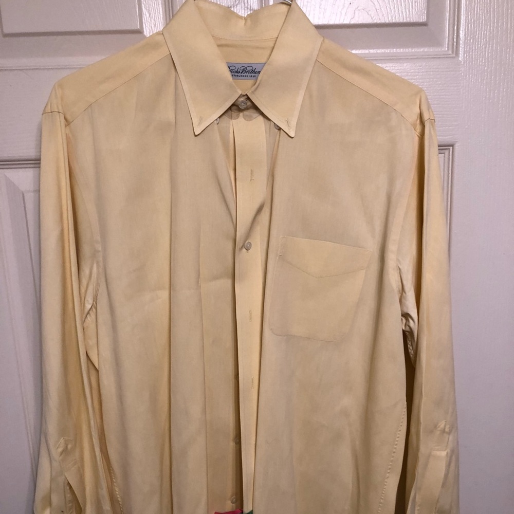 Yellow Brooks Brothers Button Down Shirt
